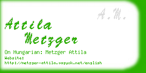 attila metzger business card
